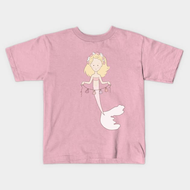 Mermaid Garland Kids T-Shirt by littlemoondance